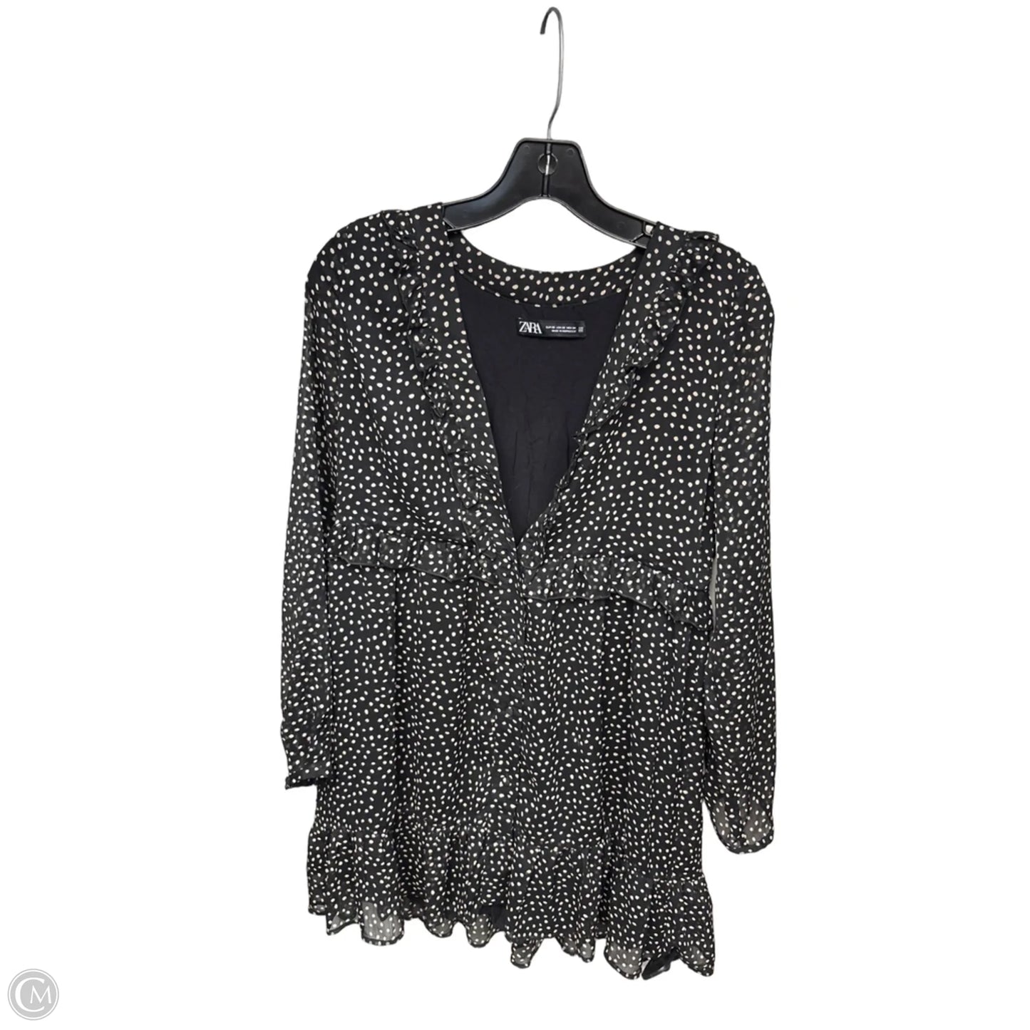 Dress Casual Short By Zara In Polkadot Pattern, Size: Xs