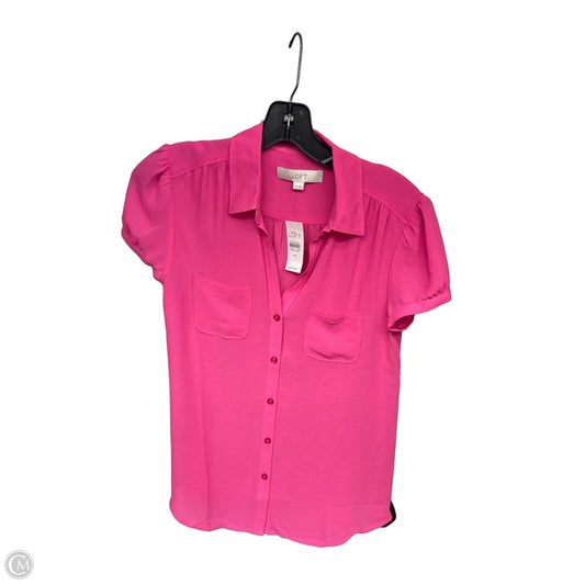 Top Short Sleeve By Loft In Pink, Size: Xs