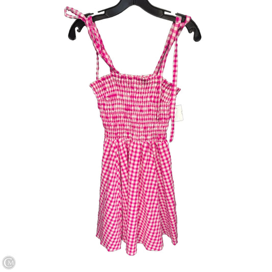 Dress Casual Short By Angie In Pink & White, Size: S