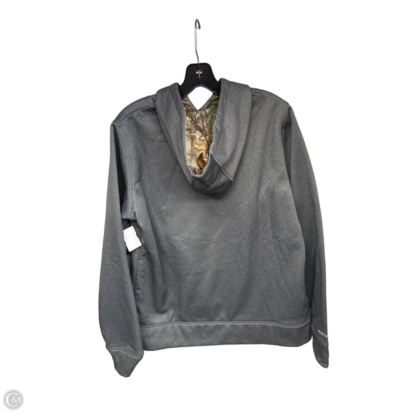 Athletic Sweatshirt Hoodie By Under Armour In Grey, Size: L