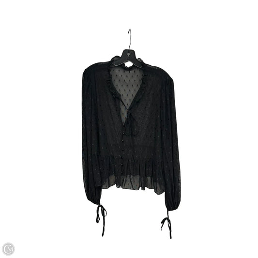 Top Long Sleeve By Clothes Mentor In Black, Size: L
