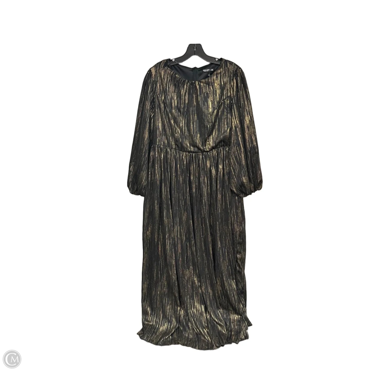 Dress Casual Maxi By Shein In Black & Gold, Size: Xl