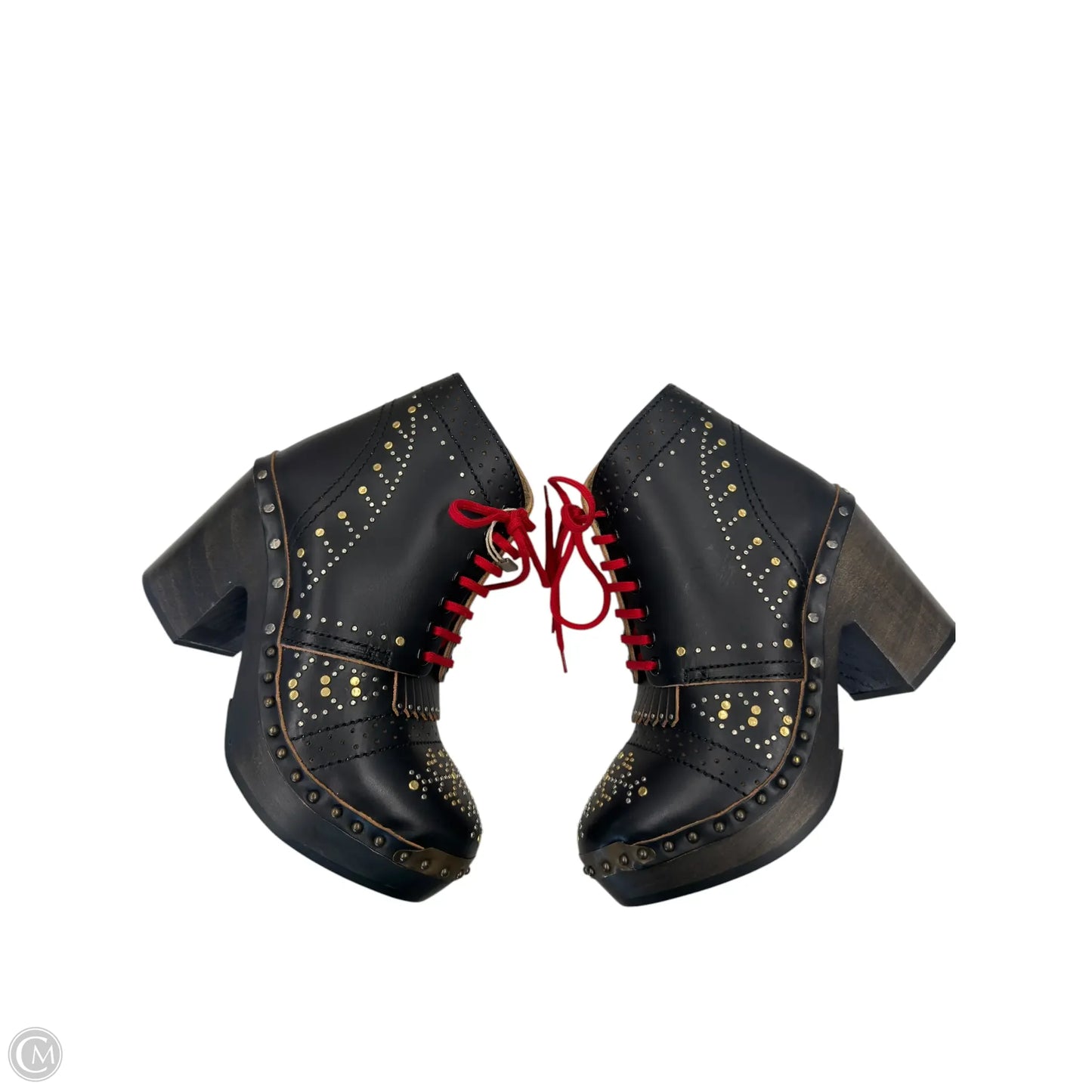 Boots Luxury Designer By Burberry In Black & Red, Size: 6