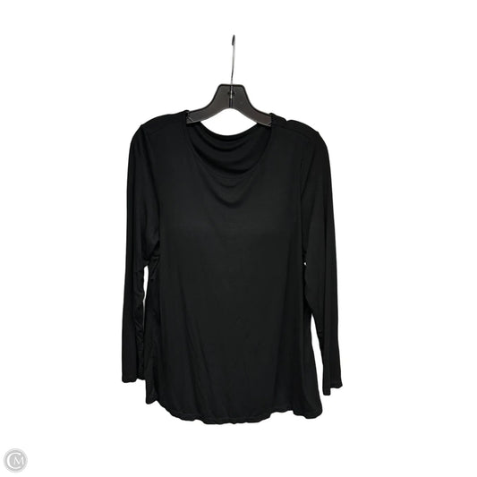 Top Long Sleeve Basic By Clothes Mentor In Black, Size: 1x