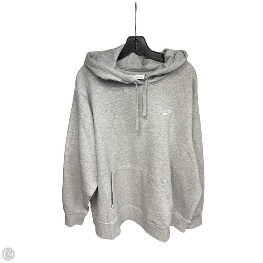 Athletic Sweatshirt Hoodie By Nike Apparel In Grey, Size: 3x