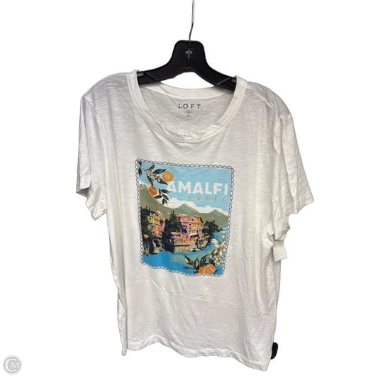 Top Short Sleeve Basic By Loft In White, Size: Xl