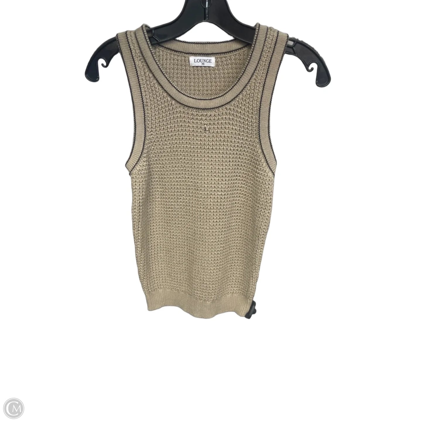 Top Sleeveless By Clothes Mentor In Tan, Size: Xs
