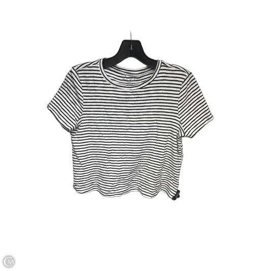 Top Short Sleeve Basic By Marled In Black & White, Size: M
