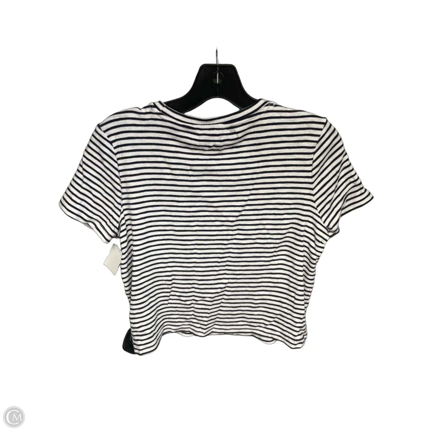 Top Short Sleeve Basic By Marled In Black & White, Size: M