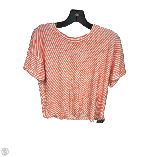 Top Short Sleeve Basic By Lou And Grey In Orange & White, Size: M