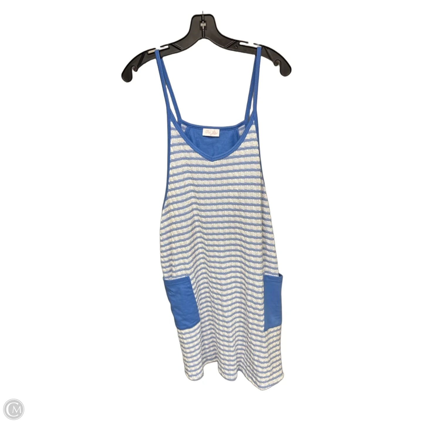 Dress Casual Short By Pink Lily In Blue & White, Size: Xl