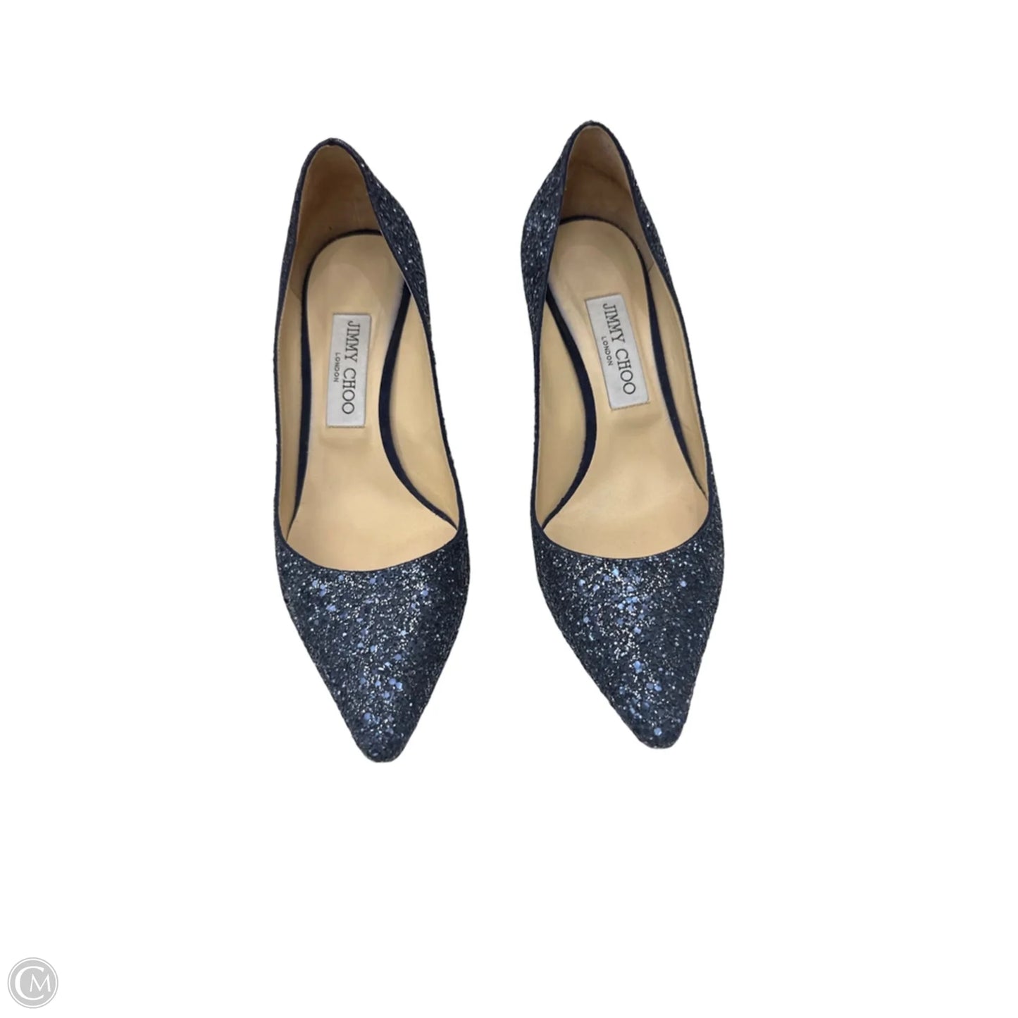 Shoes Luxury Designer By Jimmy Choo In Blue, Size: 9