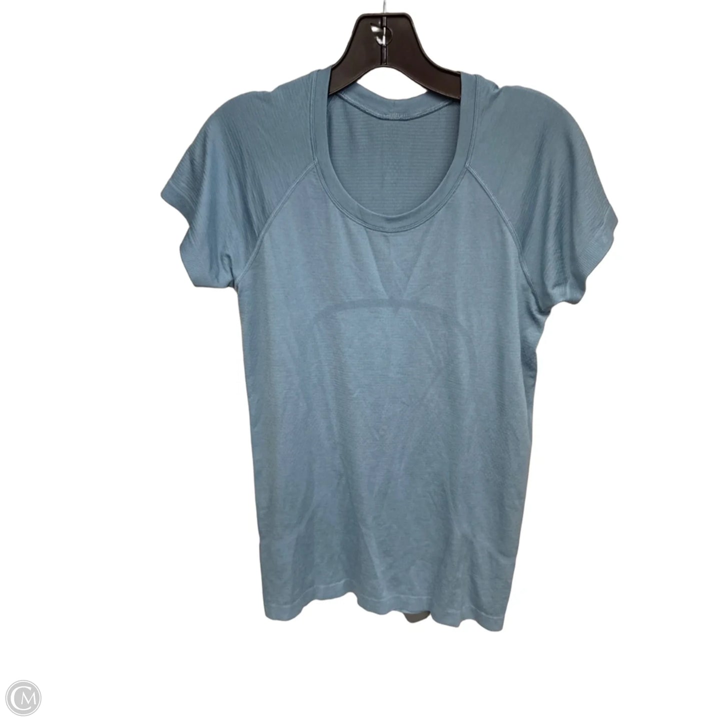 Athletic Top Short Sleeve By Lululemon In Teal, Size: M