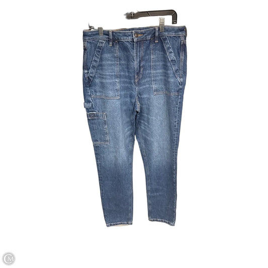 Jeans Straight By American Eagle In Blue Denim, Size: 12