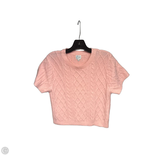 Sweater Short Sleeve By Blue Rain In Pink, Size: M