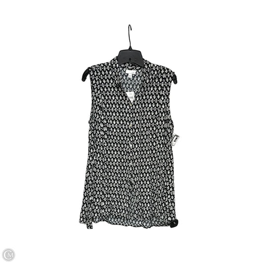 Top Sleeveless By J. Jill In Black & White, Size: M