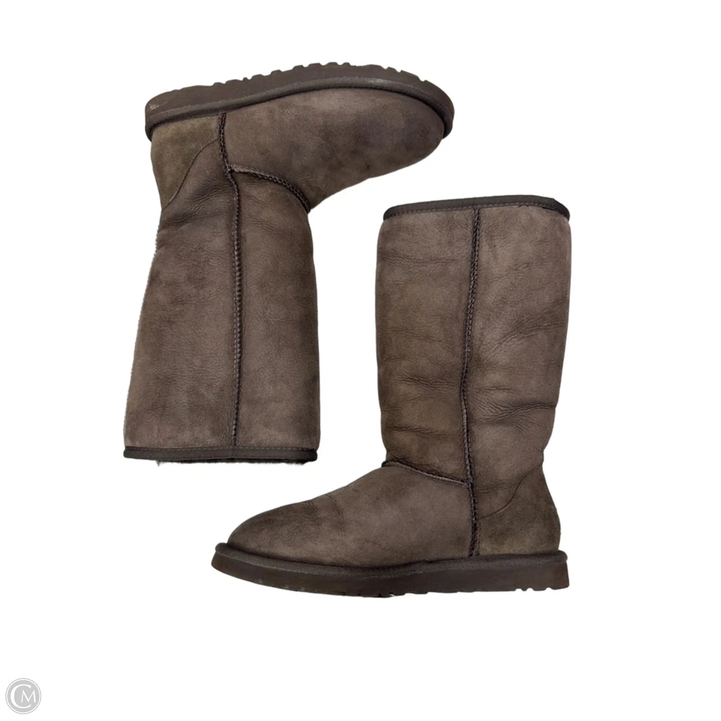 Boots Designer By Ugg In Brown, Size: 6