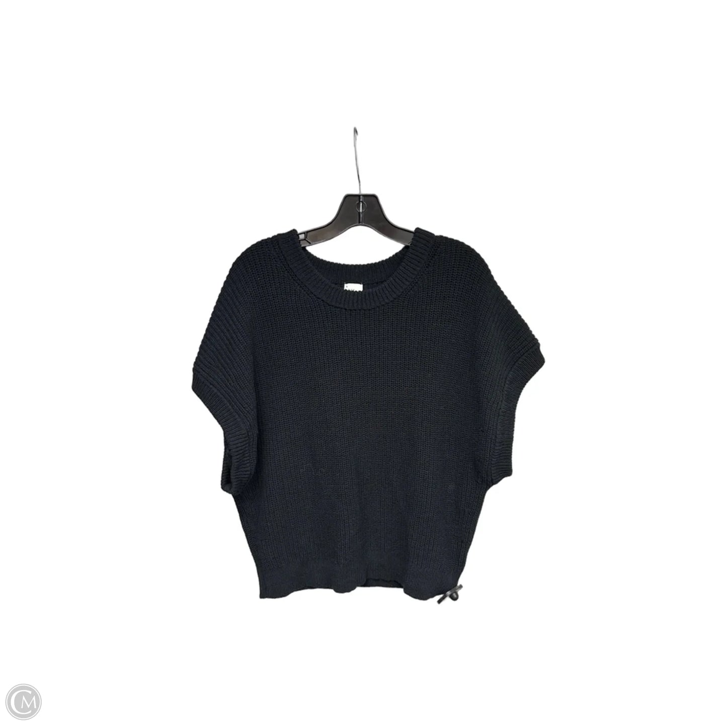 Sweater Short Sleeve By A New Day In Black, Size: Xl
