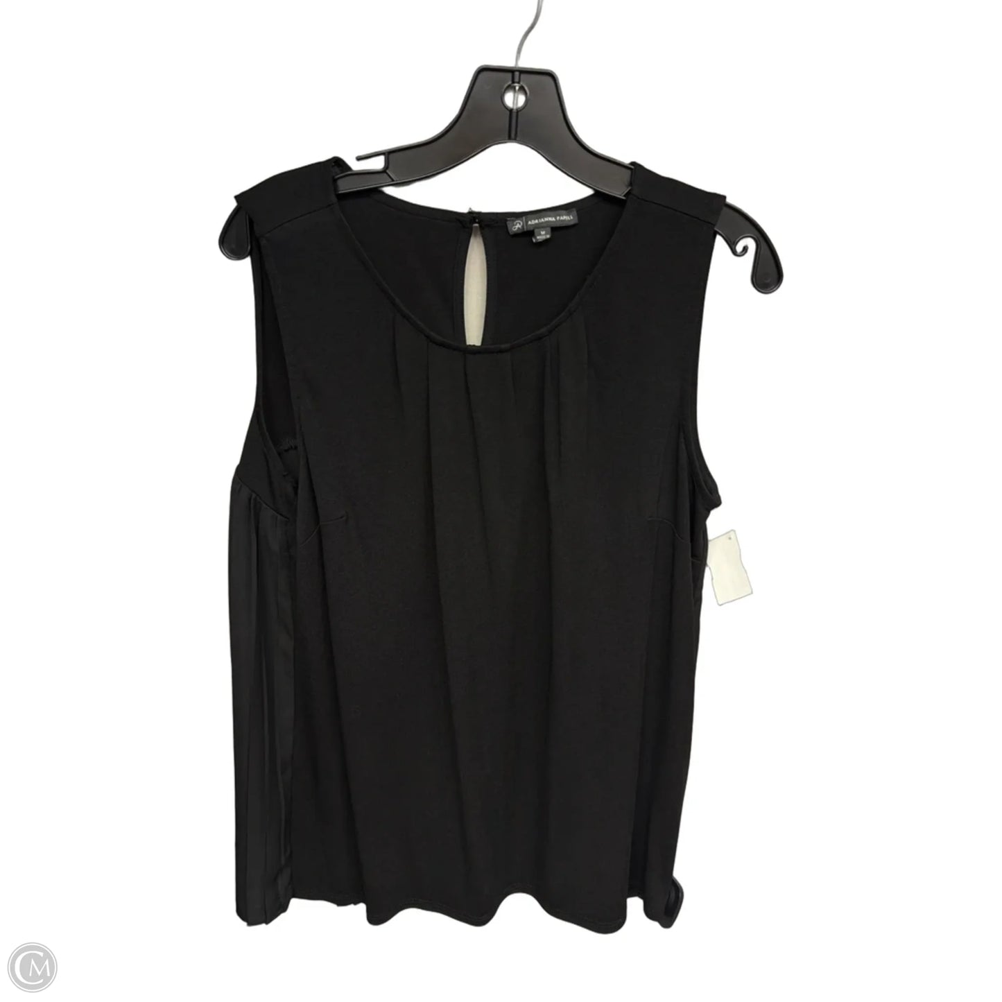 Top Sleeveless By Adrianna Papell In Black, Size: M