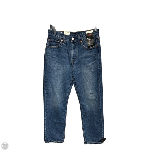 Jeans Cropped By Levis In Blue Denim, Size: 2