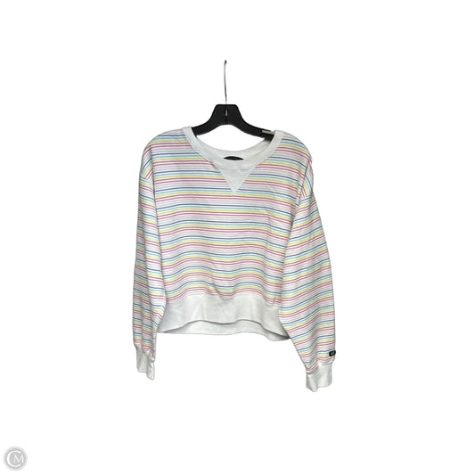 Sweatshirt Crewneck By Abercrombie And Fitch In Striped Pattern, Size: L