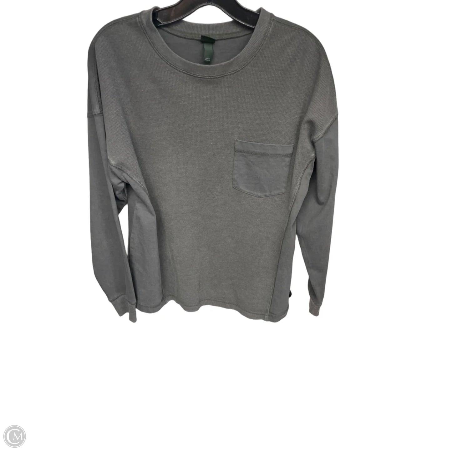 Top Long Sleeve By Wild Fable In Grey, Size: S