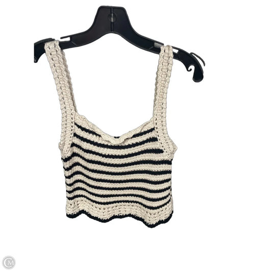 Top Sleeveless By Madewell In Black & Tan, Size: L