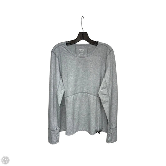 Athletic Top Long Sleeve Crewneck By Lole In Grey, Size: Xl
