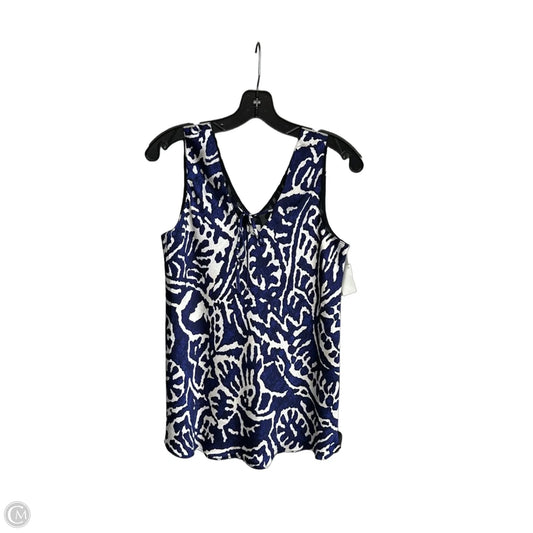 Top Sleeveless By Nic + Zoe In Blue & White, Size: S