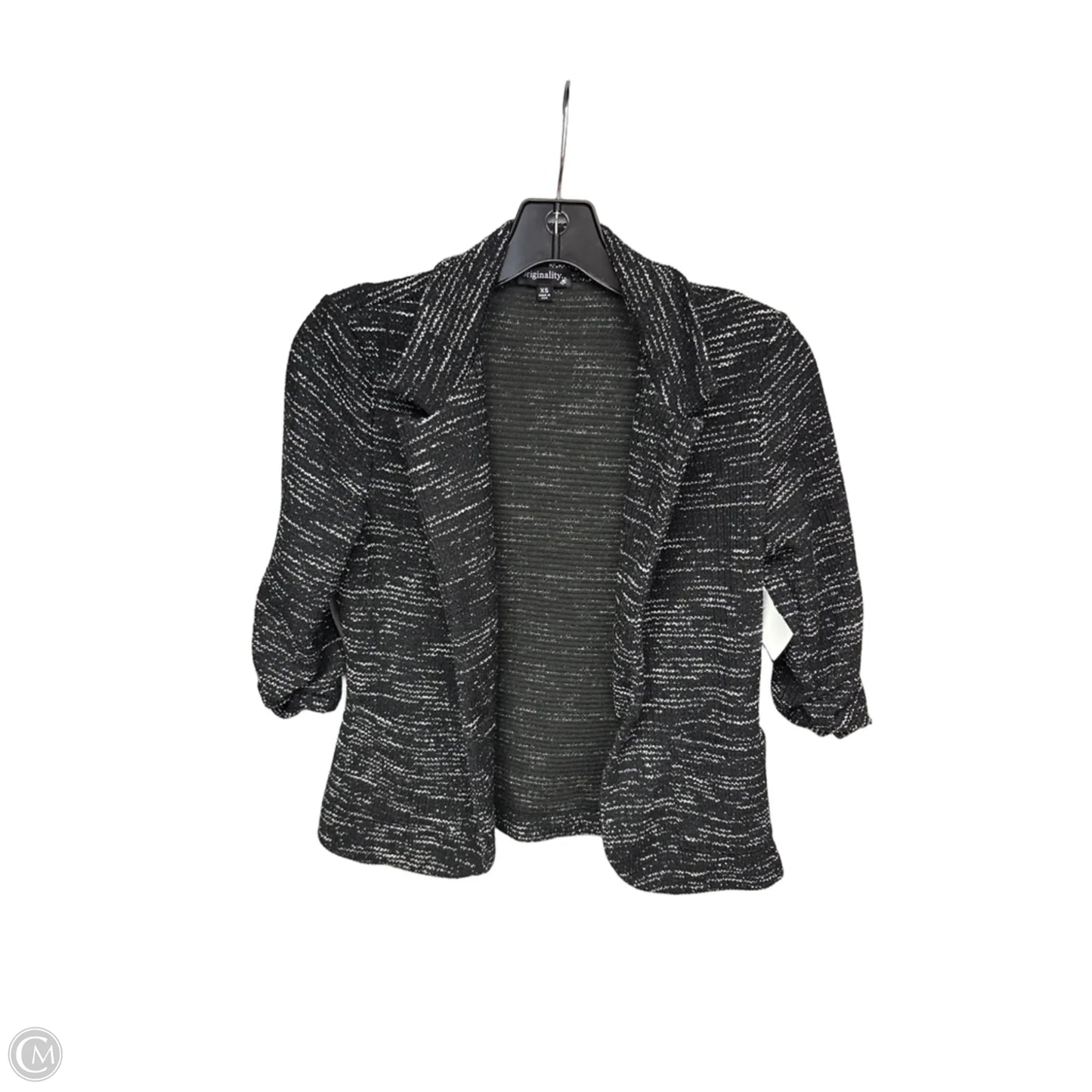 Blazer By Originality In Black & White, Size: Xs