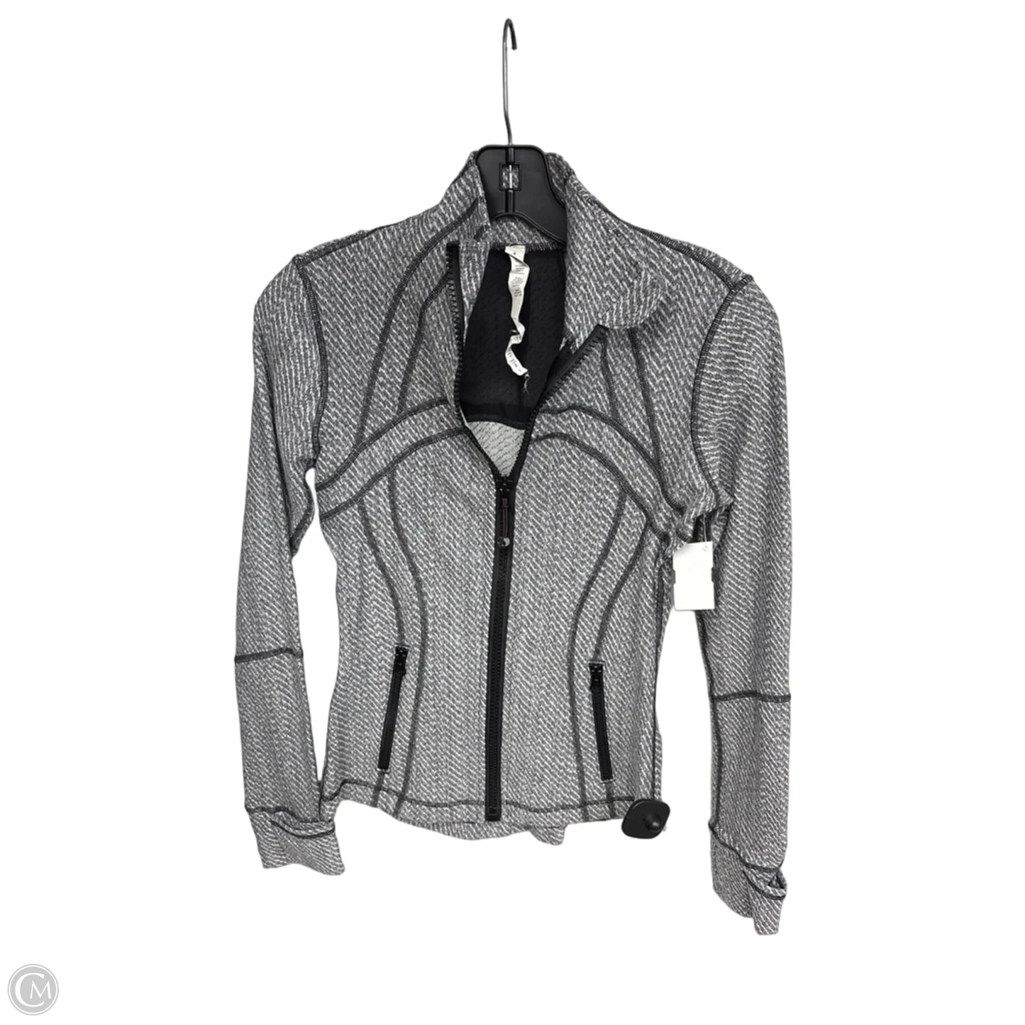 Athletic Jacket By Lululemon In Grey, Size: 4