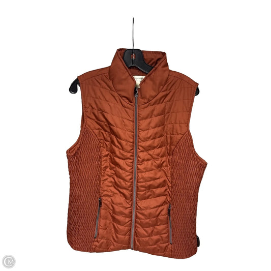 Vest Puffer & Quilted By Christopher And Banks In Orange, Size: L