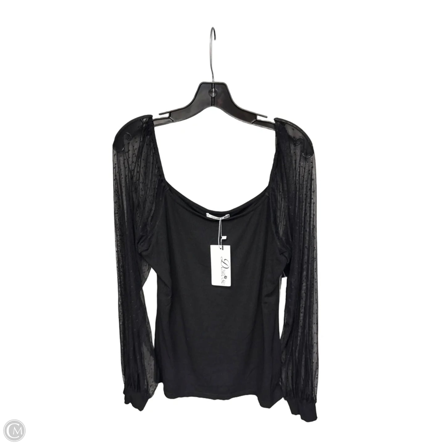 Top Long Sleeve By Clothes Mentor In Black, Size: Xxl