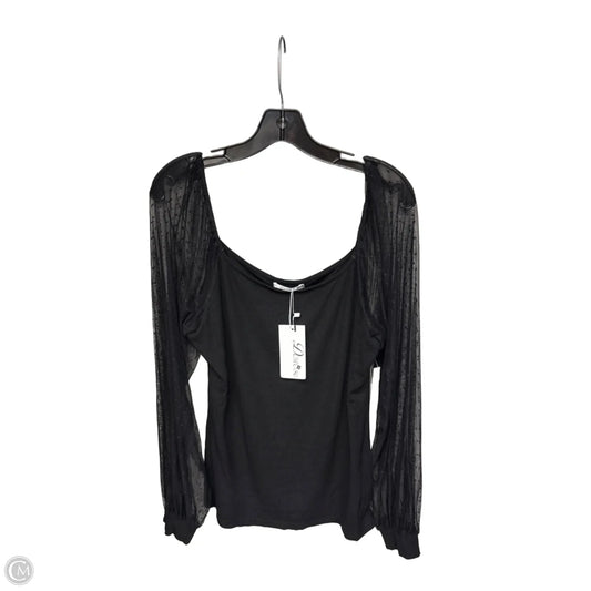 Top Long Sleeve By Clothes Mentor In Black, Size: Xxl