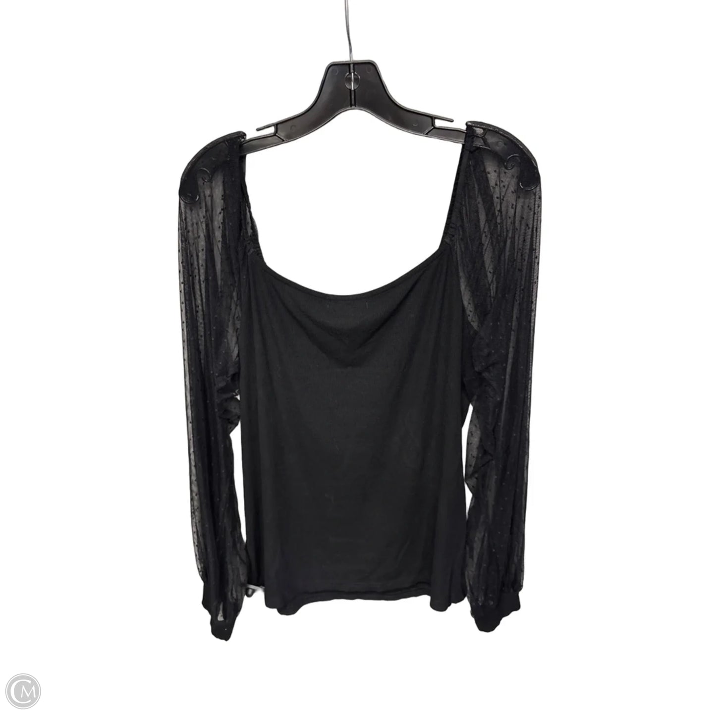Top Long Sleeve By Clothes Mentor In Black, Size: Xxl