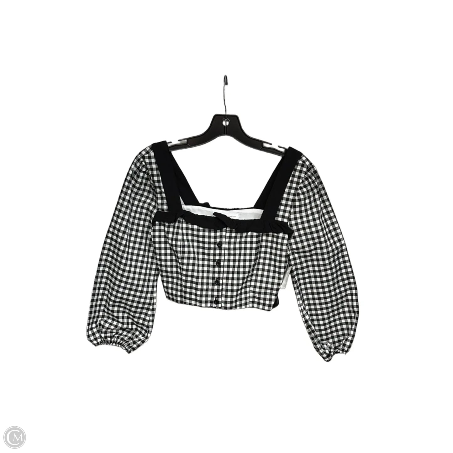 Top 3/4 Sleeve By Bcbgeneration In Black & White, Size: Xs