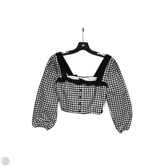 Top 3/4 Sleeve By Bcbgeneration In Black & White, Size: Xs