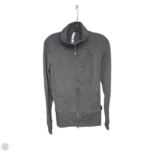 Athletic Jacket By Lululemon In Grey, Size: 8