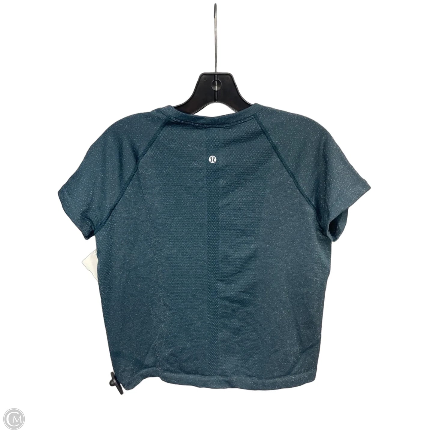 Athletic Top Short Sleeve By Lululemon In Teal, Size: 12
