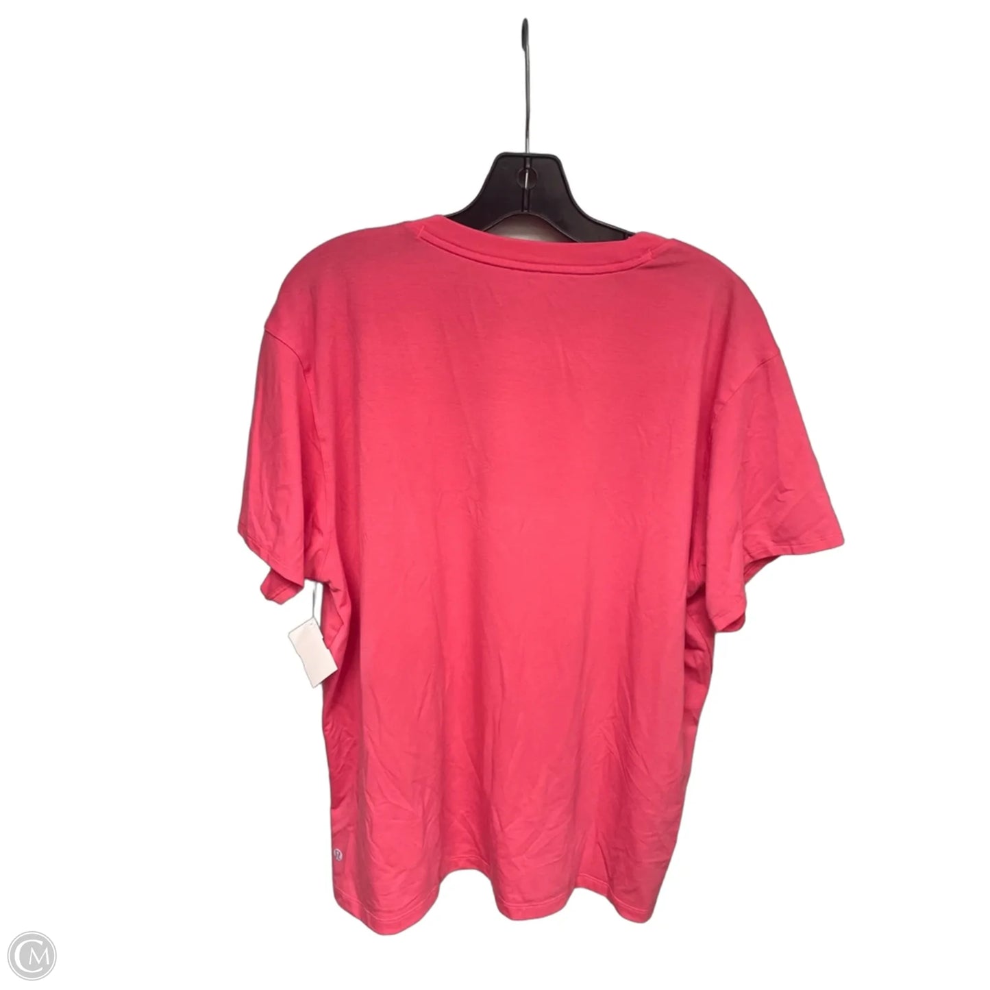 Athletic Top Short Sleeve By Lululemon In Pink, Size: L