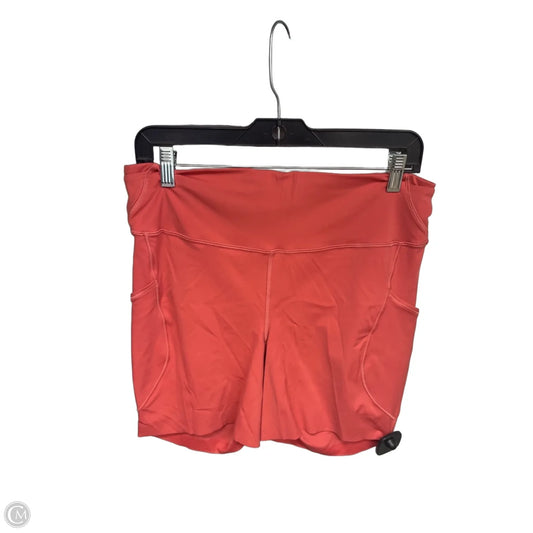 Athletic Shorts By Lululemon In Coral, Size: 12