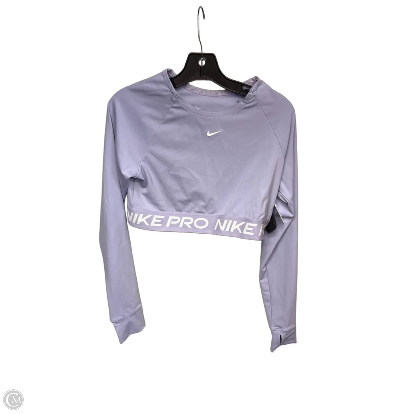 Athletic Top Long Sleeve Crewneck By Nike Apparel In Purple, Size: L