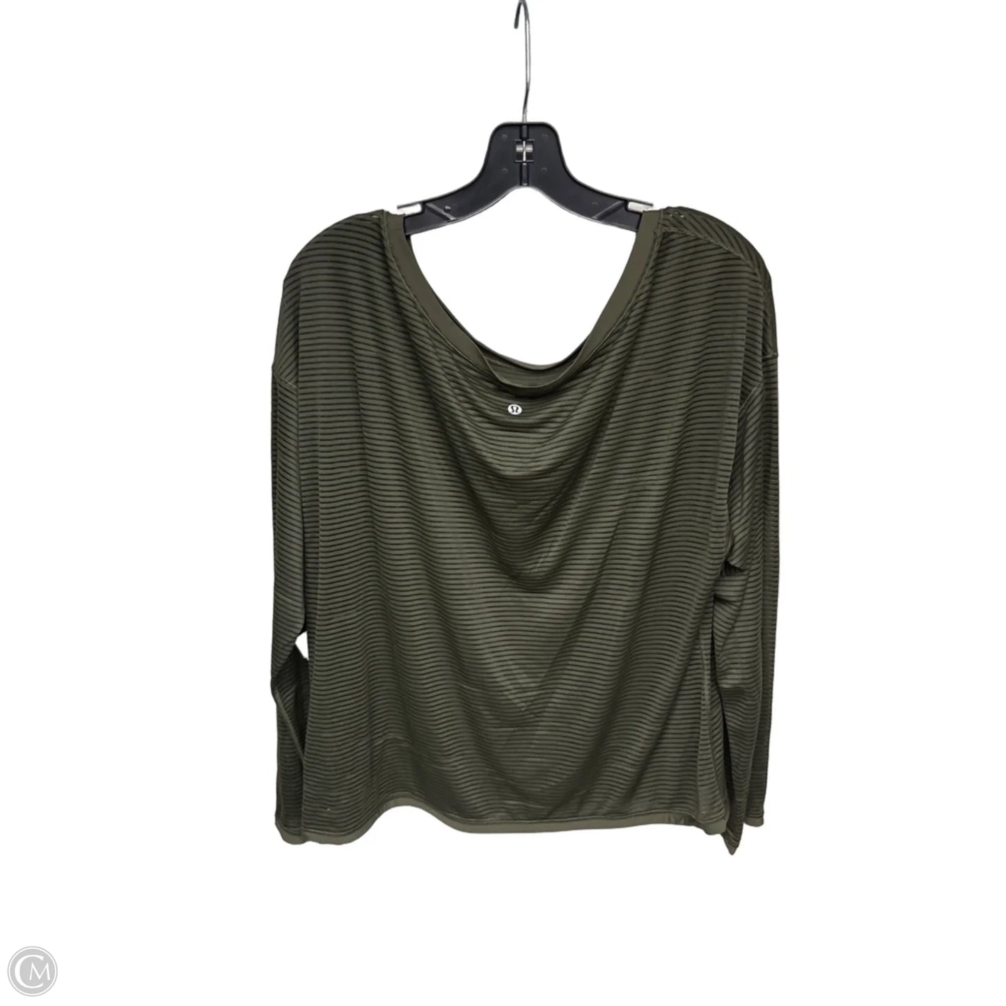 Athletic Top Long Sleeve Crewneck By Lululemon In Green, Size: L