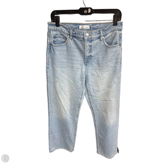 Jeans Straight By Loft In Blue Denim, Size: 4
