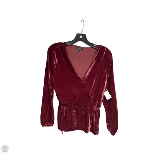 Top Long Sleeve By J. Crew In Red, Size: 6
