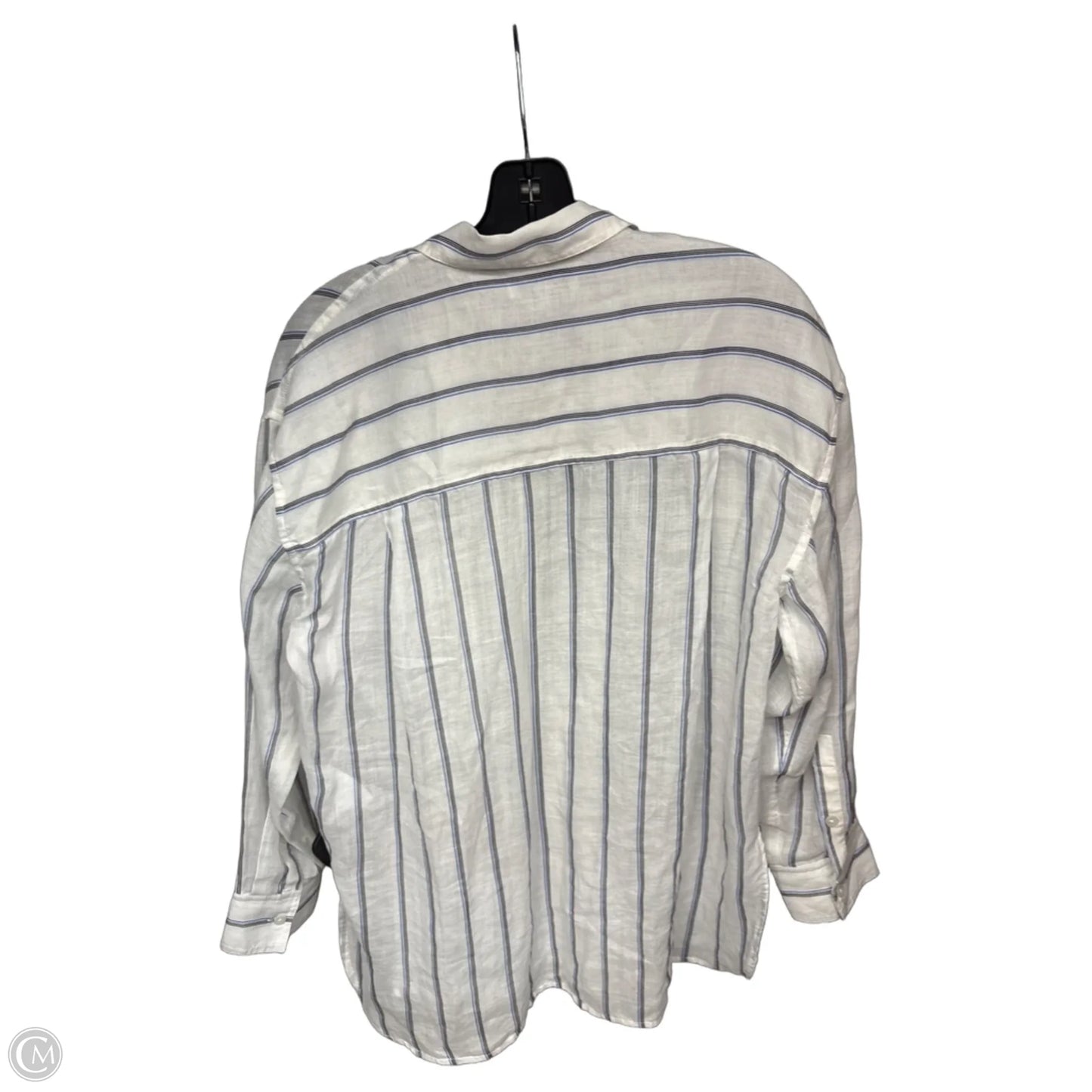 Top Long Sleeve By Madewell In Striped Pattern, Size: Xs