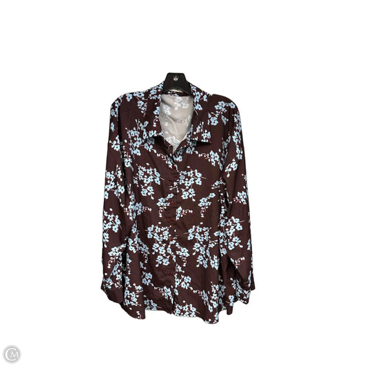 Top Long Sleeve By Clothes Mentor In Floral Print, Size: 4x