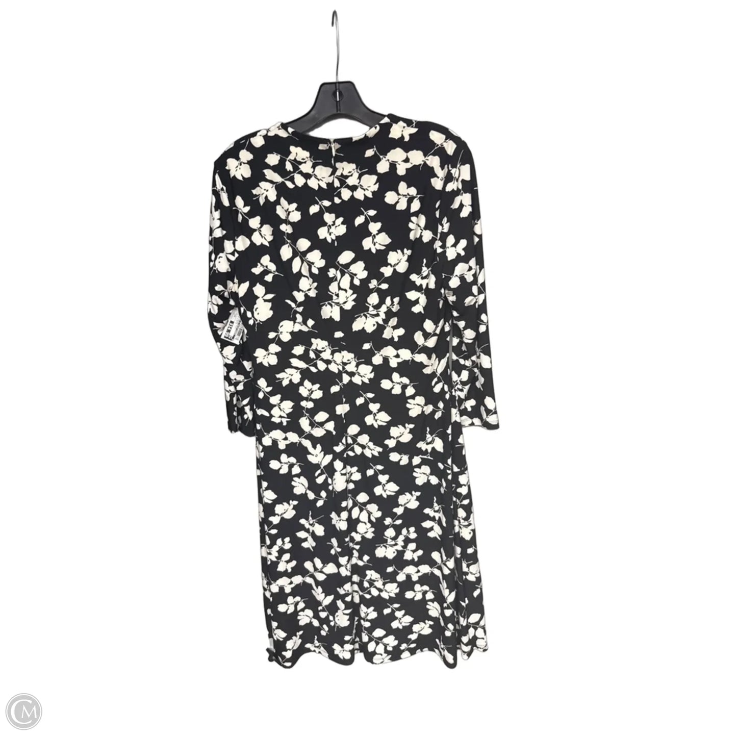 Dress Casual Midi By Lauren By Ralph Lauren In Black & White, Size: 14