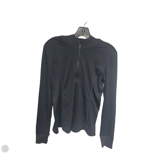 Athletic Top Long Sleeve Hoodie By Fabletics In Black, Size: S