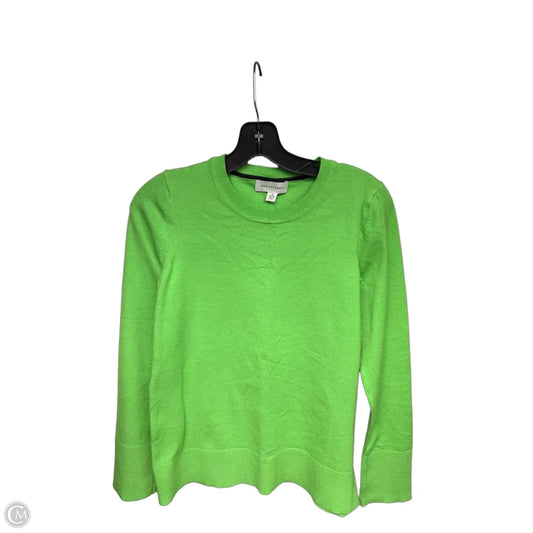 Top Long Sleeve By Free Assembly In Green, Size: M